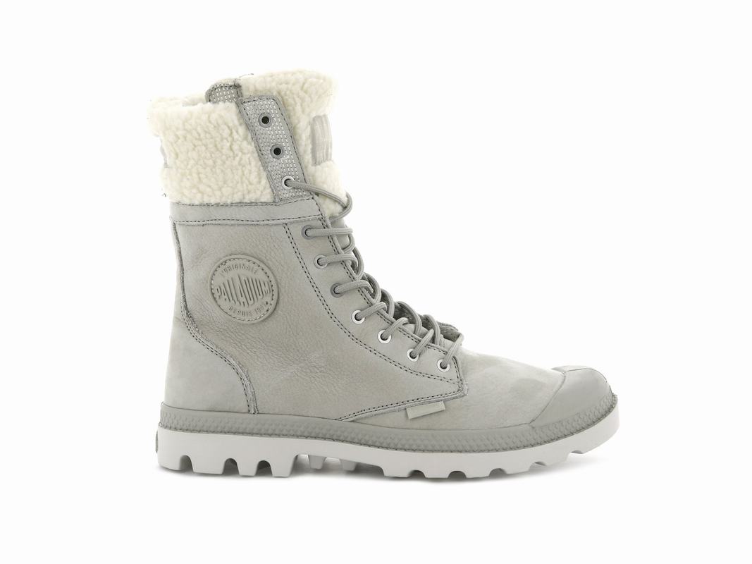 Palladium Baggy Pilot Wt Womens Boots Grey Australia [FLCEYV-237]